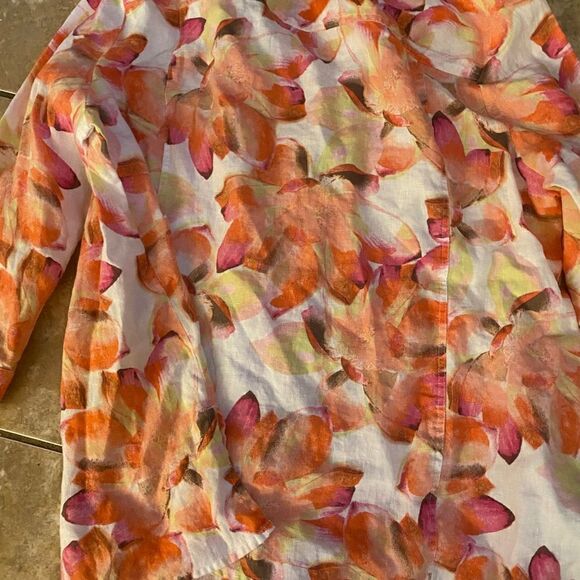 JM Collection 20 W Linen Blouse - Picture 8 of 8